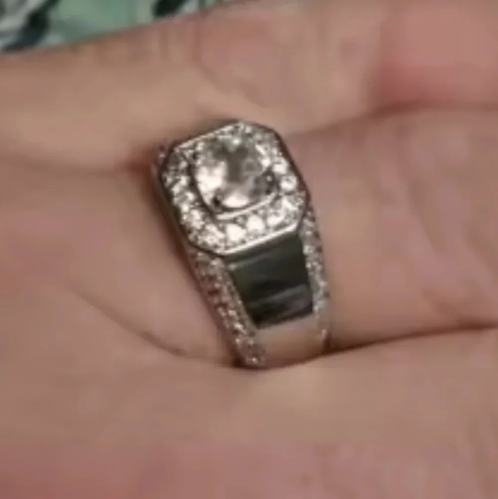 Elegant Diamond 925 Silver Ring For Men